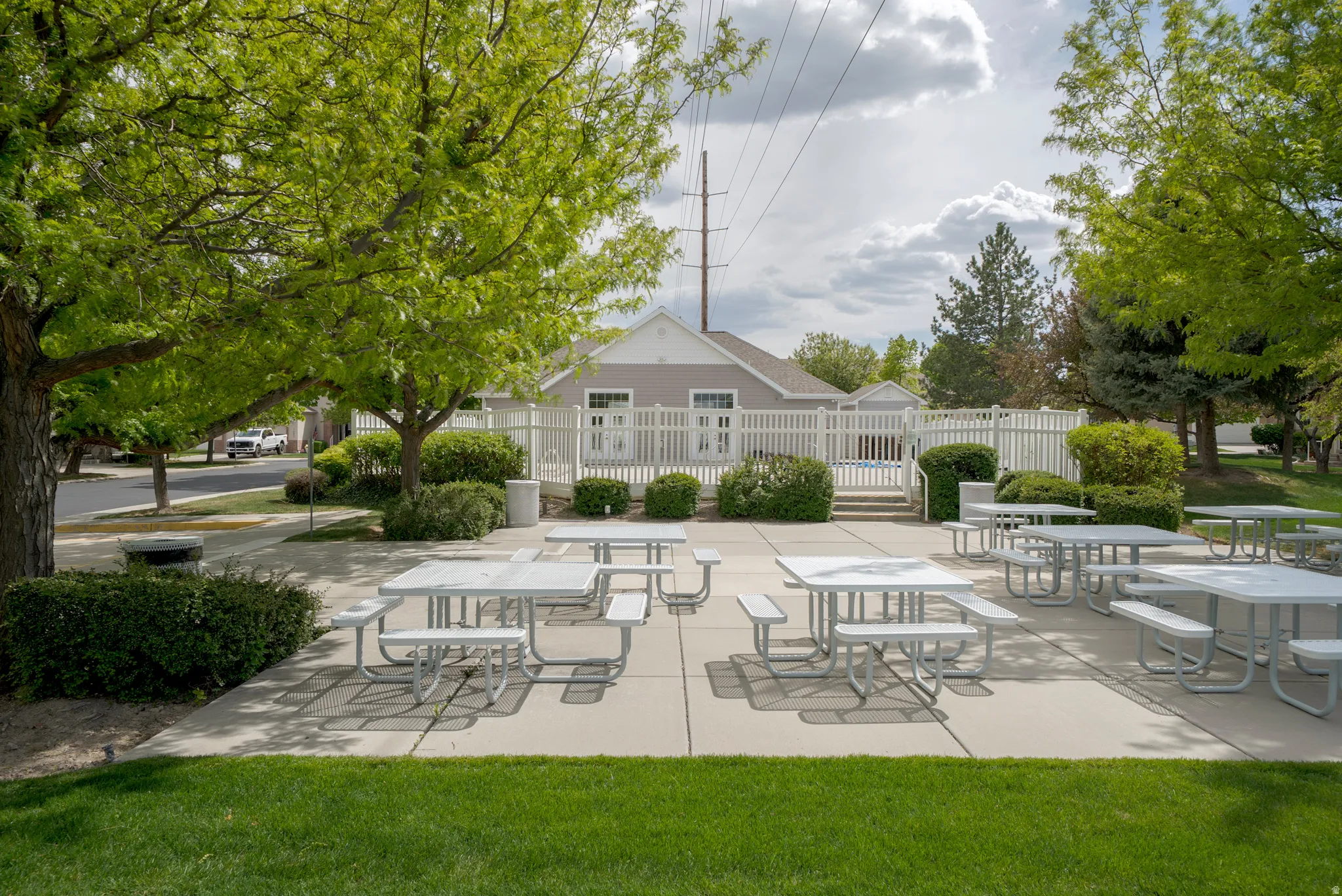 View of patio featuring outdoor dining area