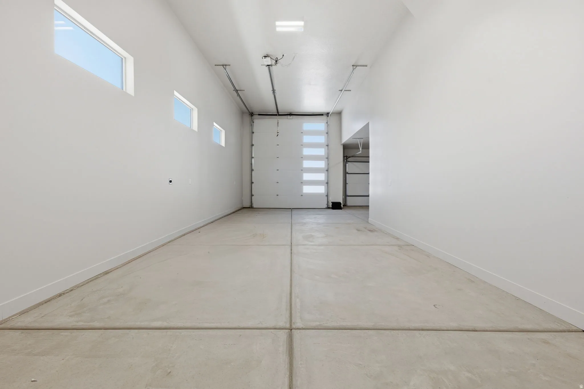Garage with baseboards