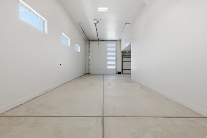 Garage with baseboards