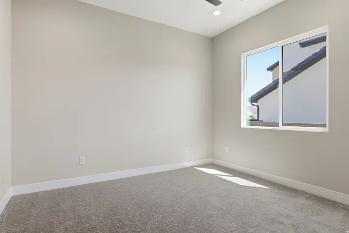 Unfurnished room featuring carpet floors and recessed lighting