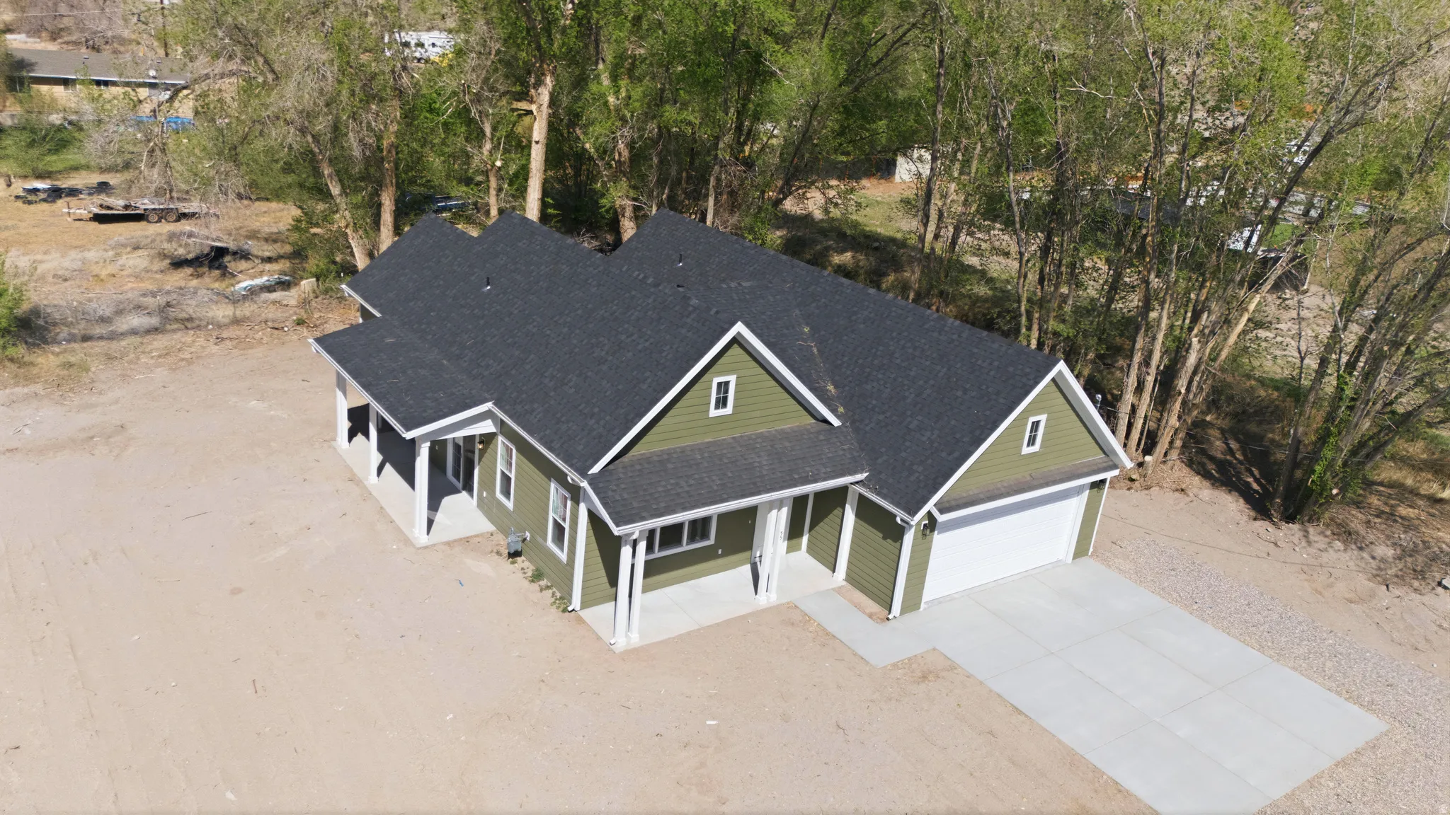 View from above of property