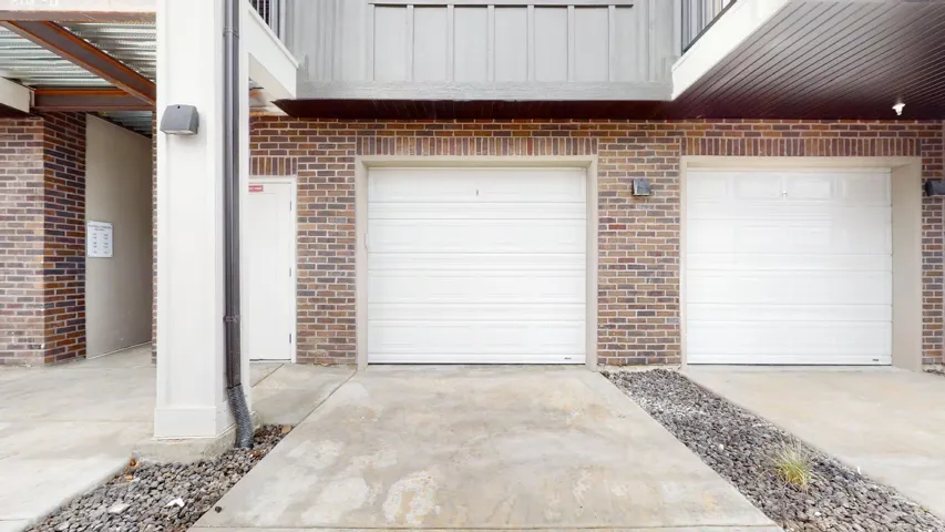 Garage with driveway