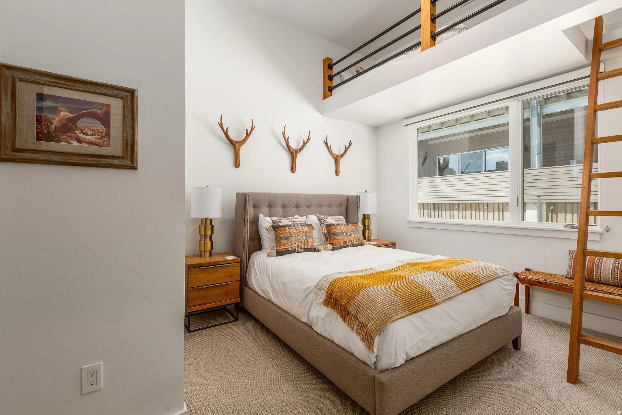 View of carpeted bedroom