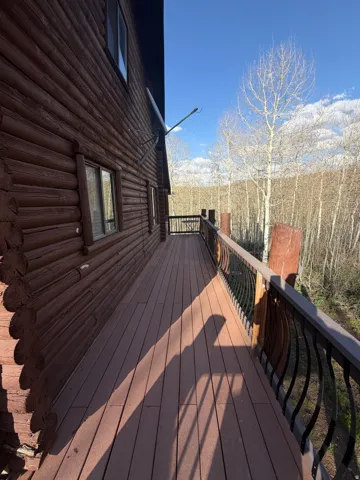 View of wooden terrace