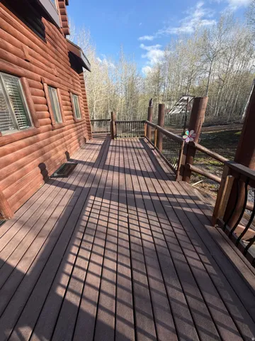 View of wooden terrace