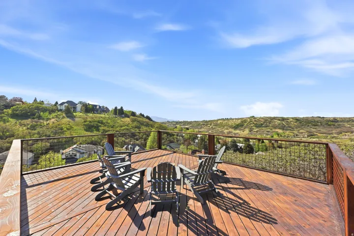 View of wooden deck