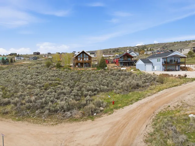 Aerial view of residential area