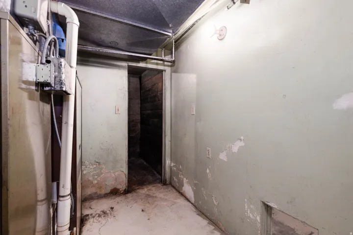 Below grade area featuring heating unit
