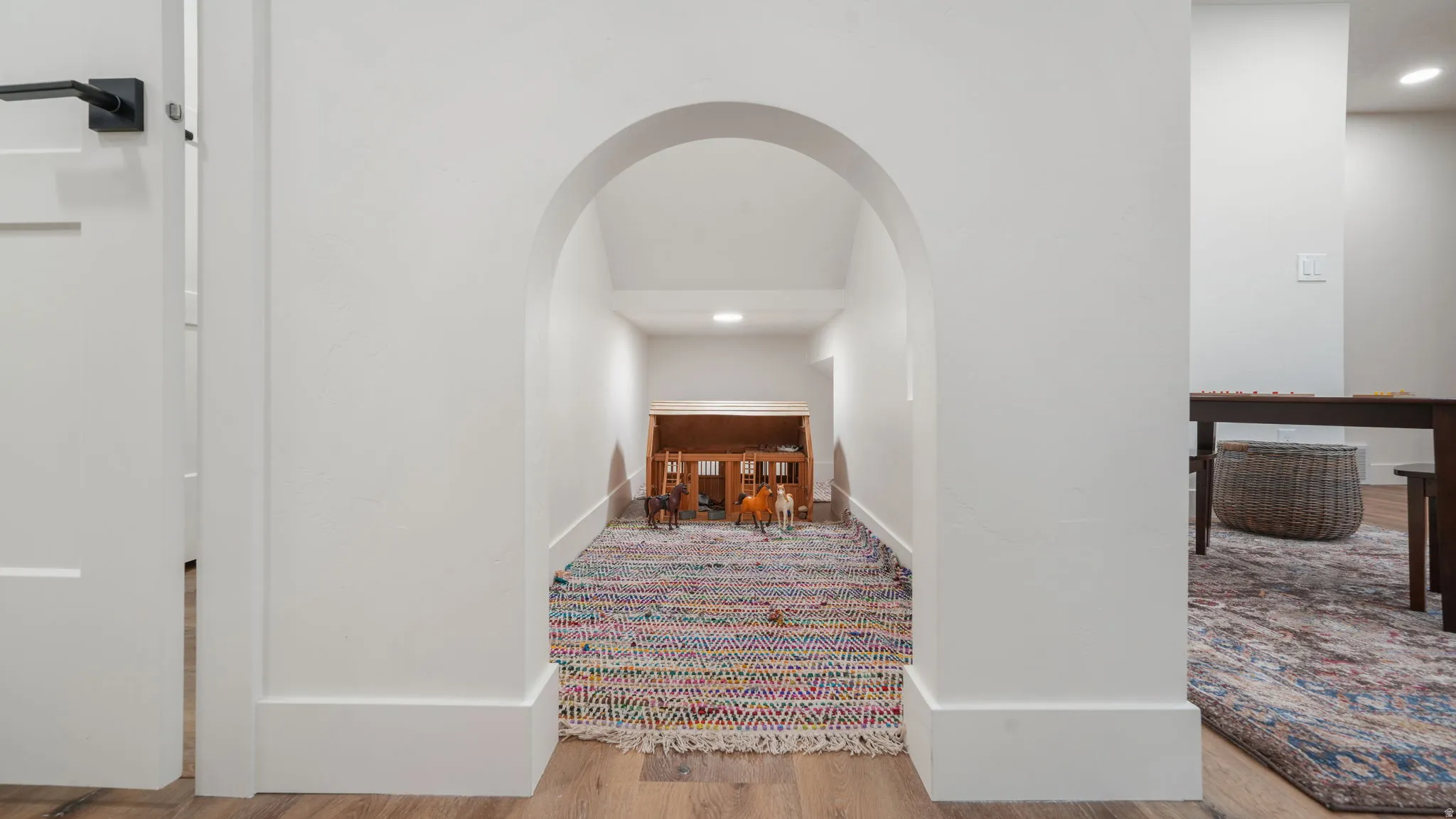 Under stair storage used as a play area