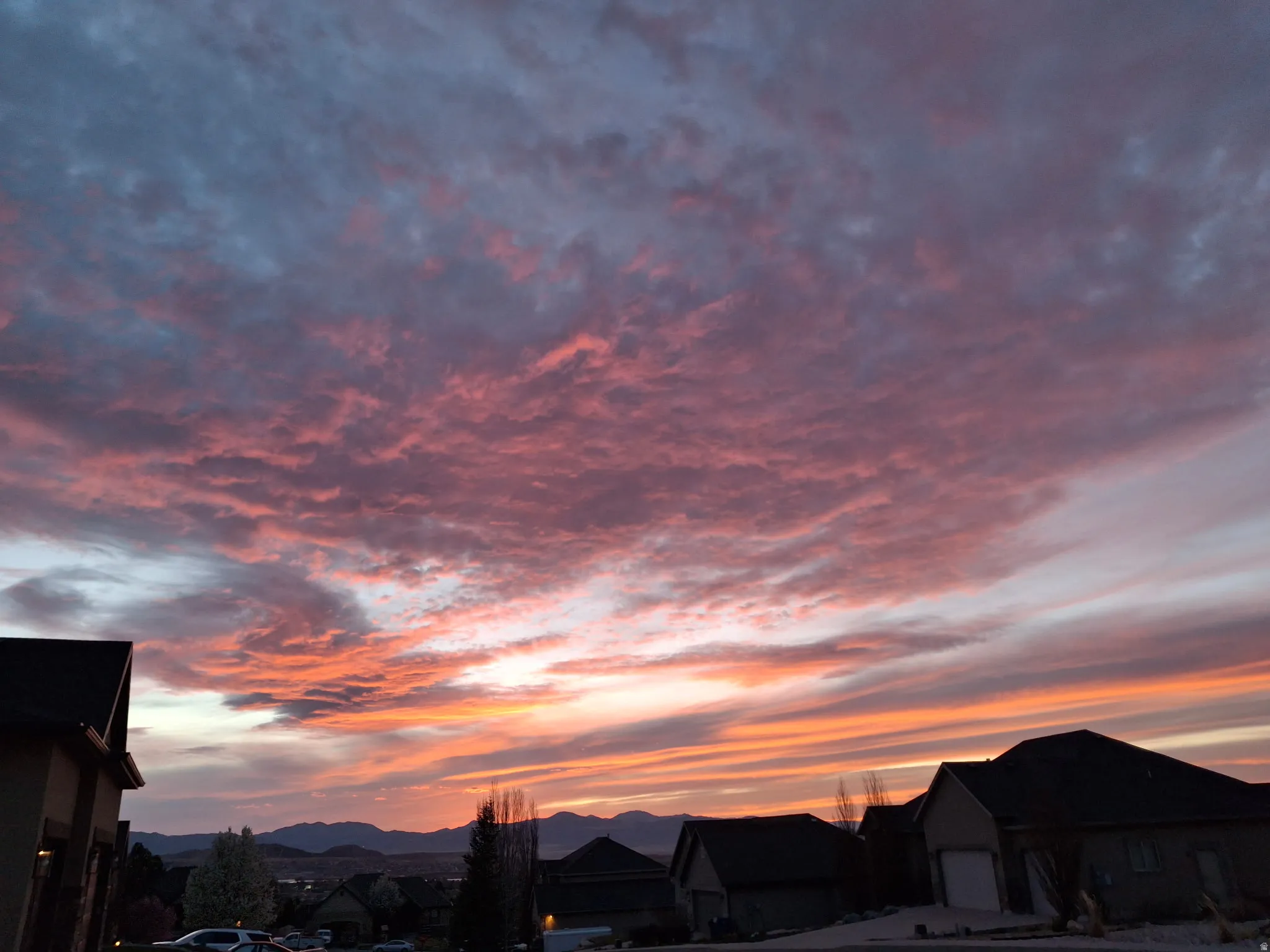 Seller photo of sunset from yard