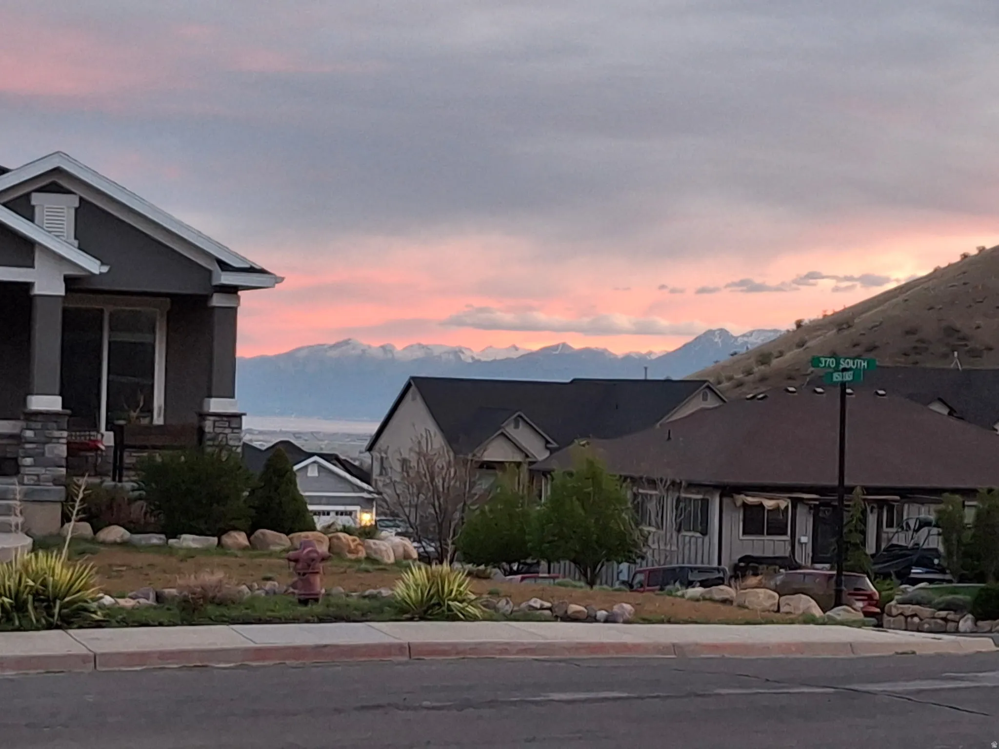 View of lake and valley from front yard (seller photo)