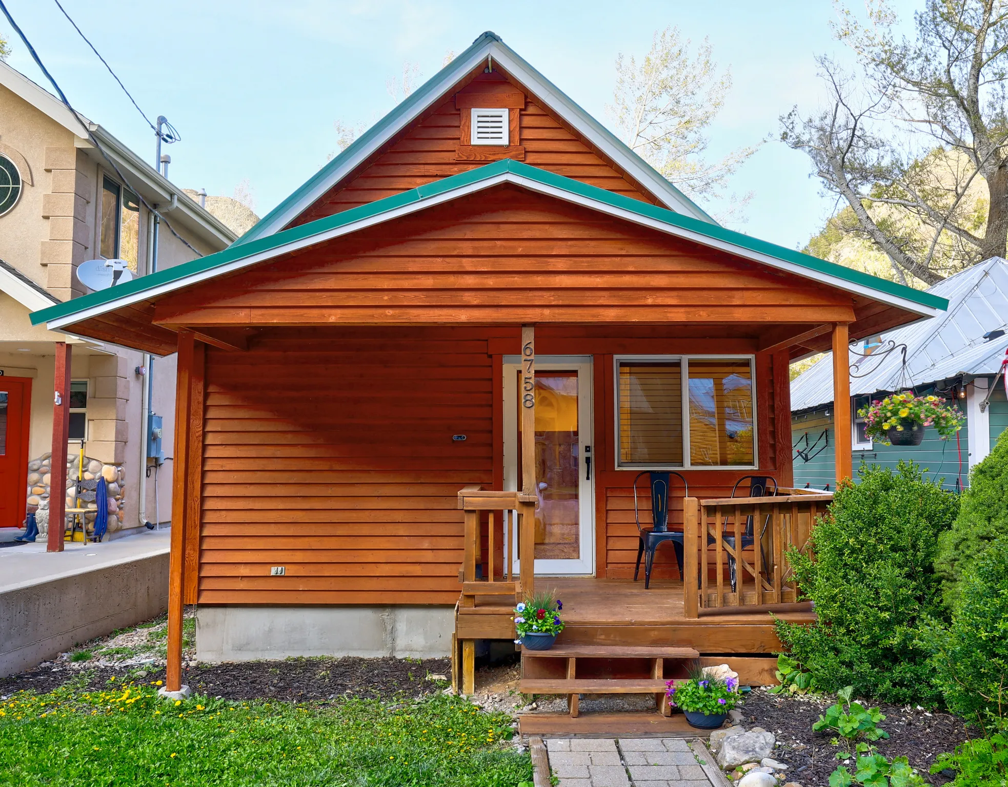 View of front of property with a porch
