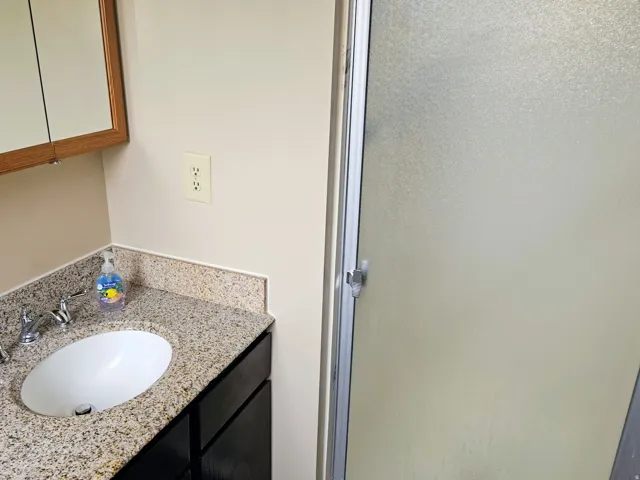 Bathroom featuring vanity
