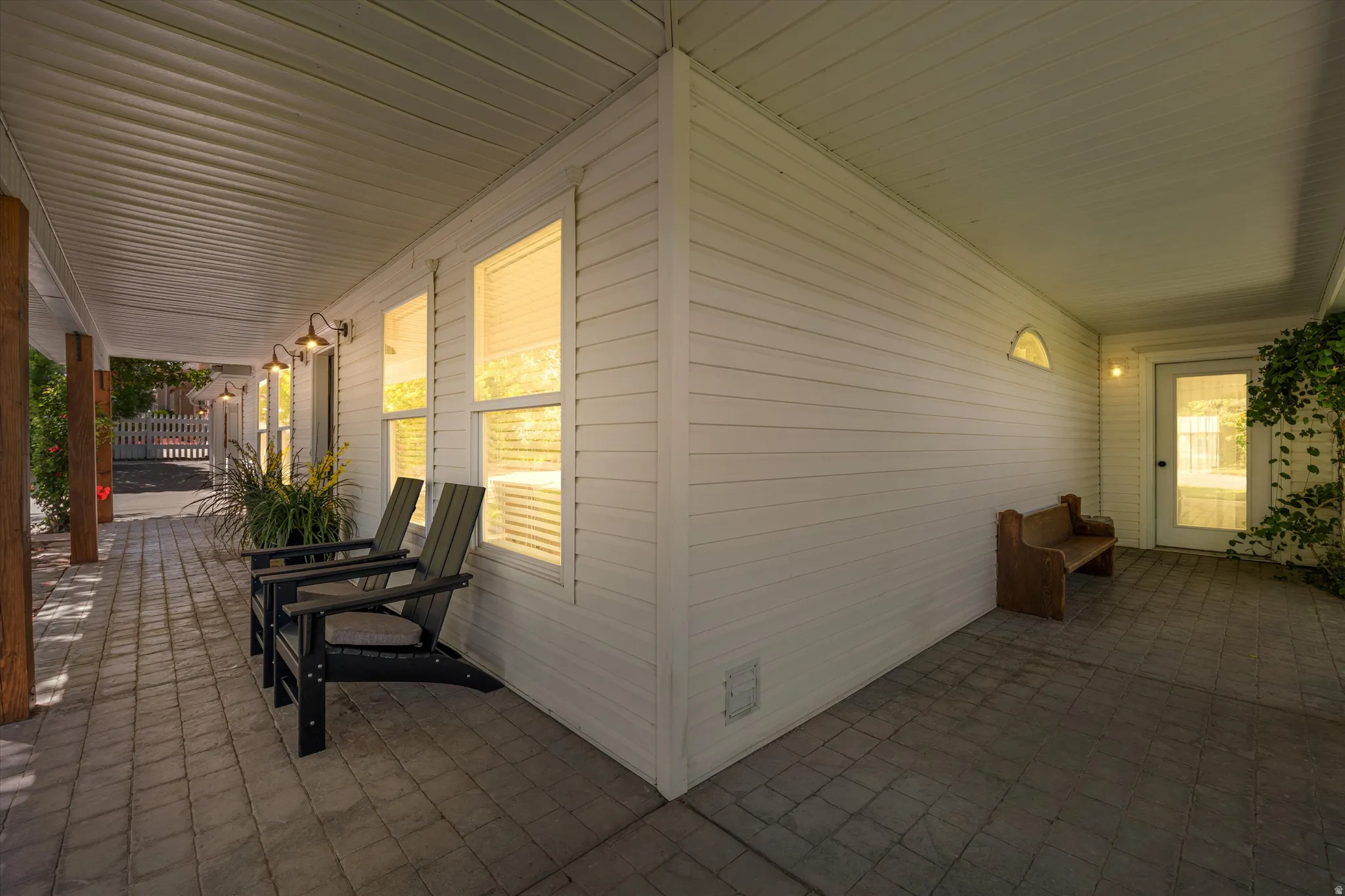 View of covered porch