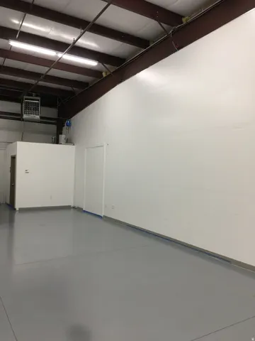 Garage with a heating unit