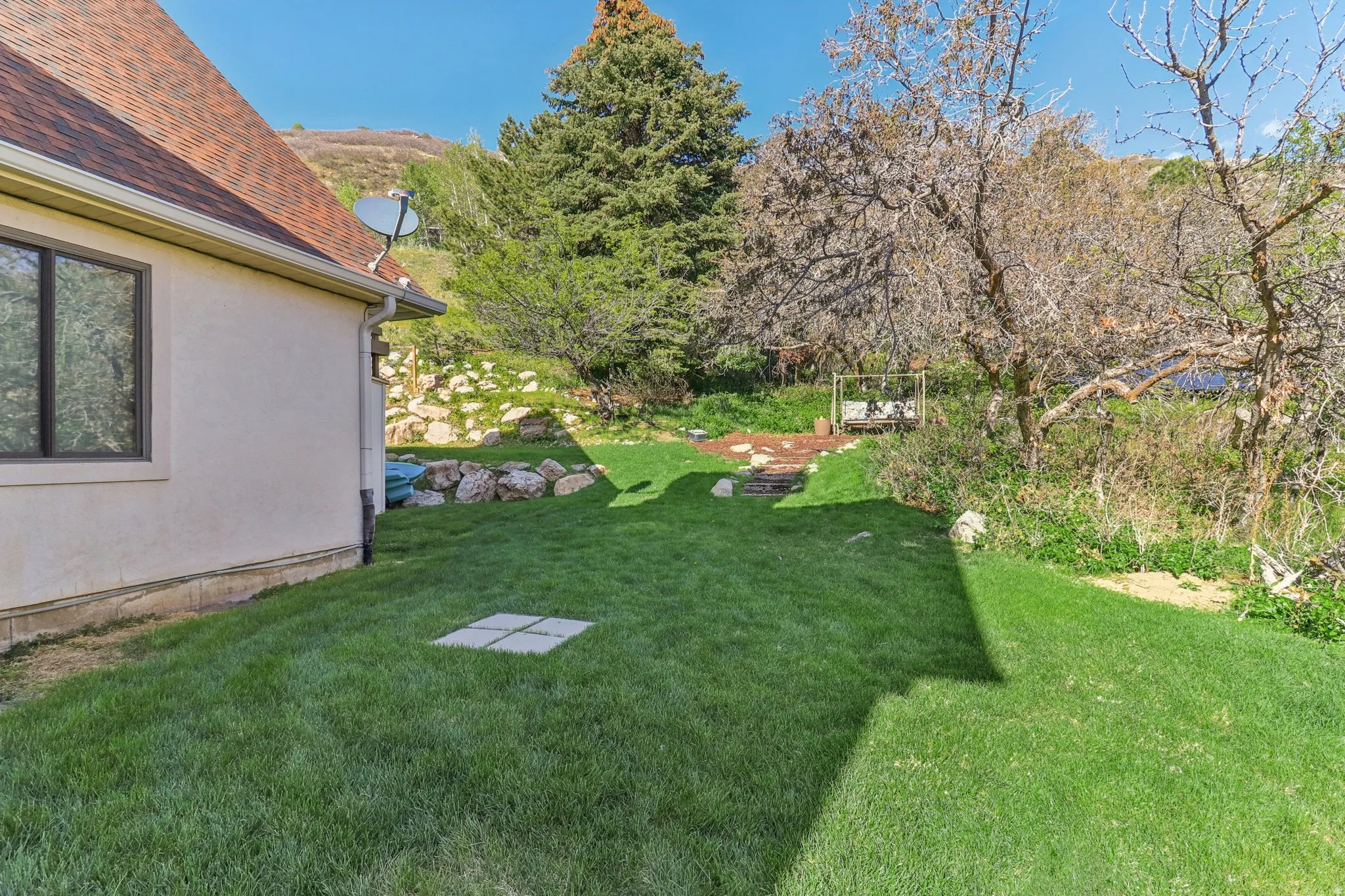 View of green lawn
