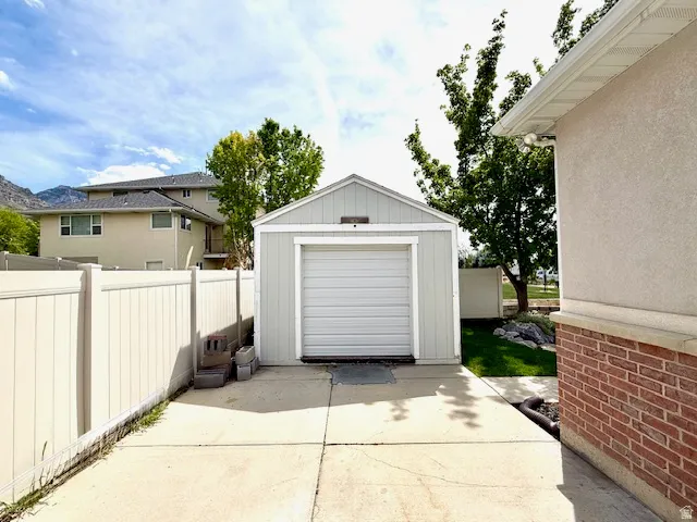 large outdoor shed by the RV parking