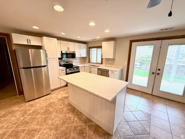 ADU kitchen with a walk-out basement