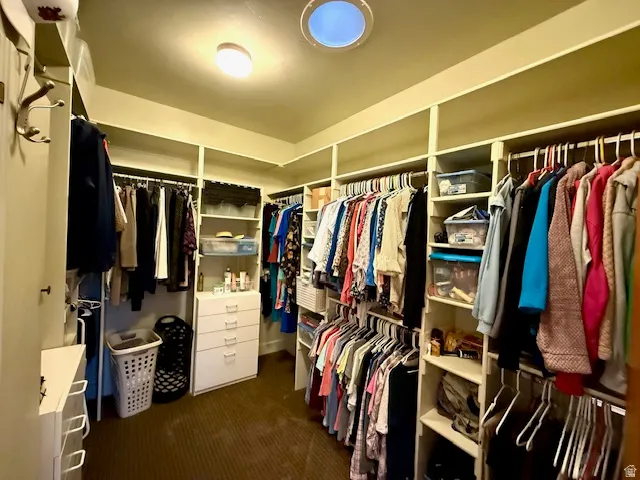 Walk-in closet with skylight