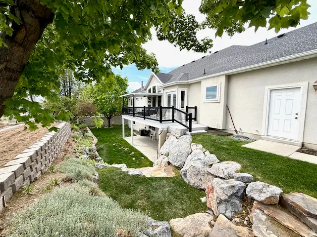 Fully fenced back yard