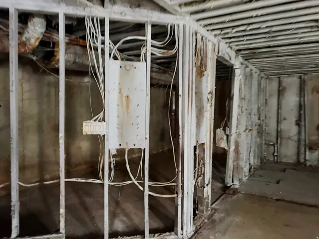 View of unfinished basement