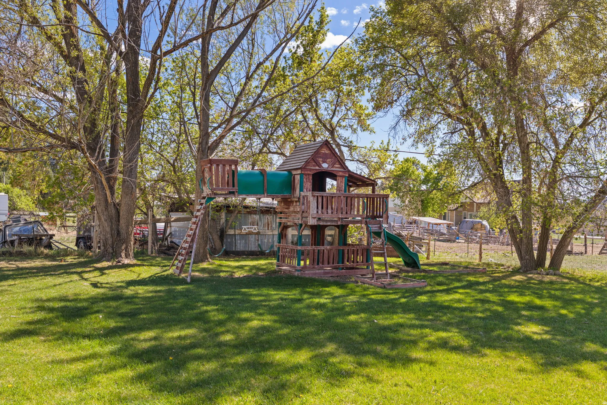 View of yard with a playground