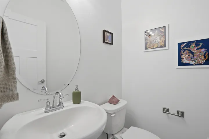 Bathroom with a sink and toilet