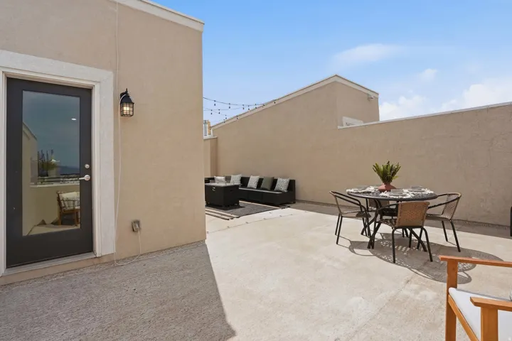 View of patio with outdoor lounge area