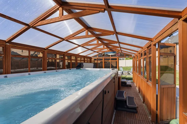 Interior space with a sunroom and a lanai