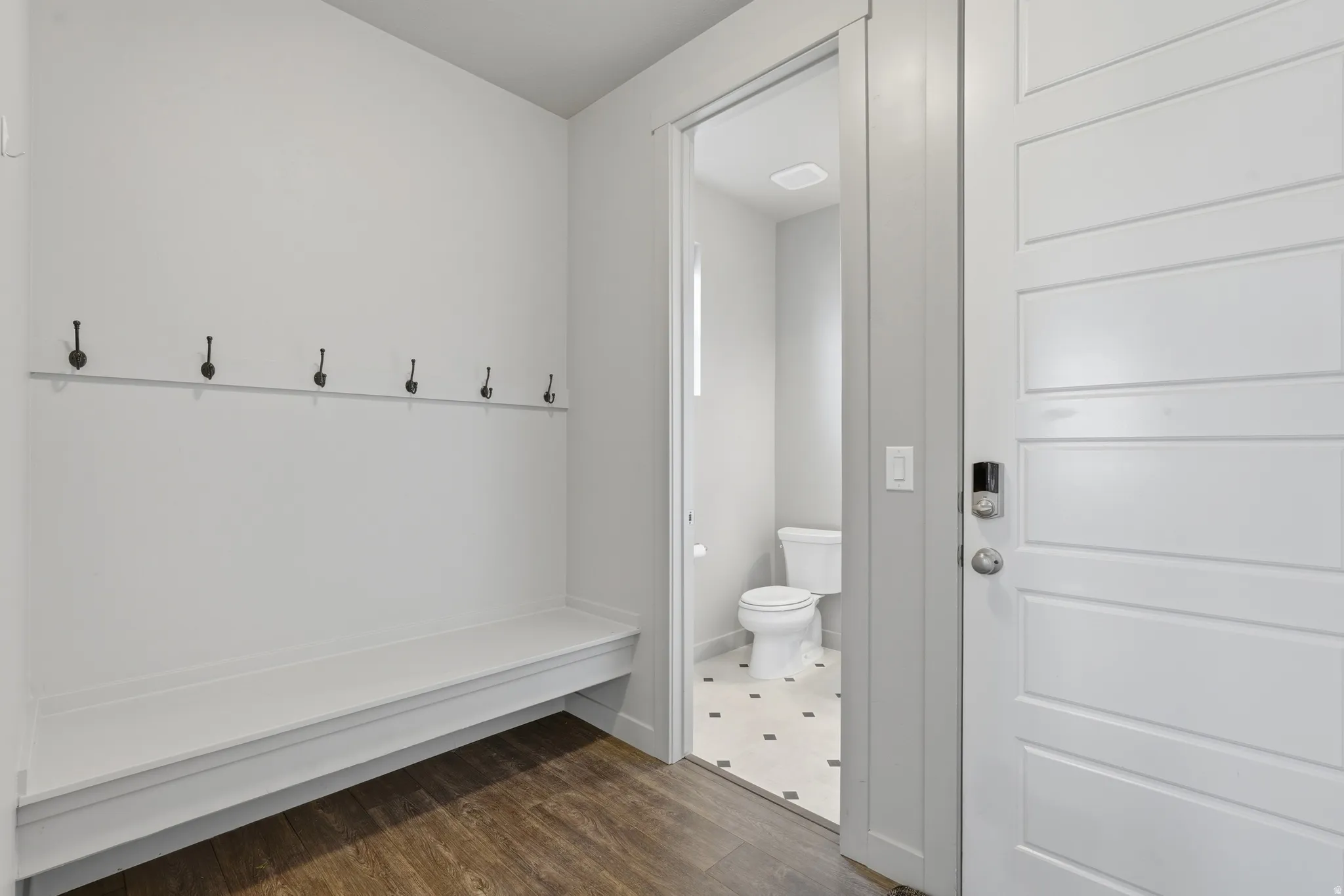 Mudroom off garage entrance and powder room
