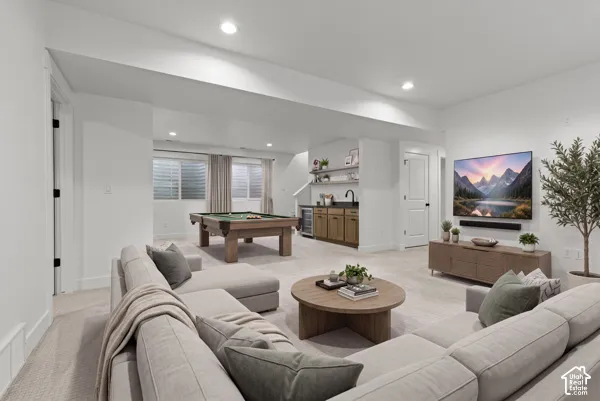 Basement with wet bar