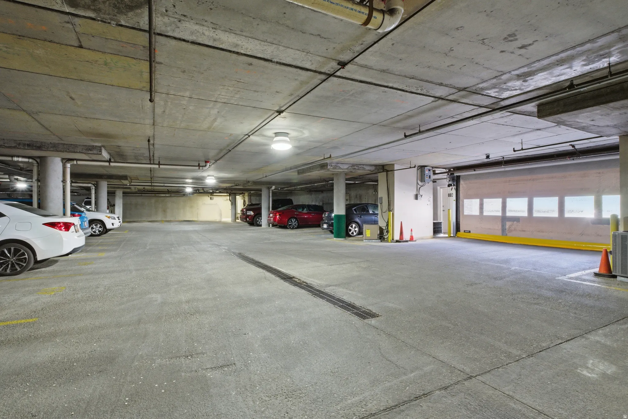 View of assigned parking garage (One stall assigned)
