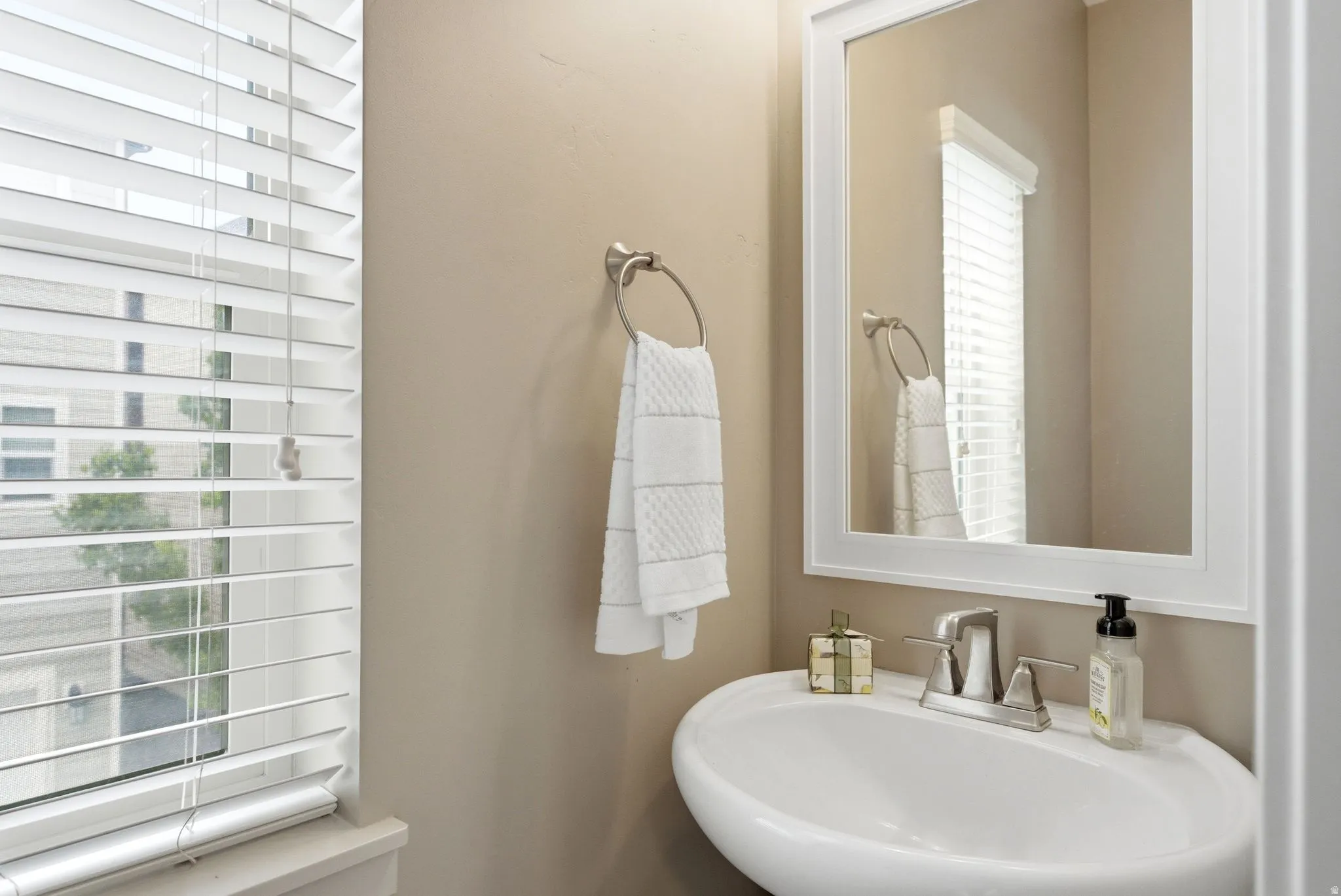 Powder bath near kitchen