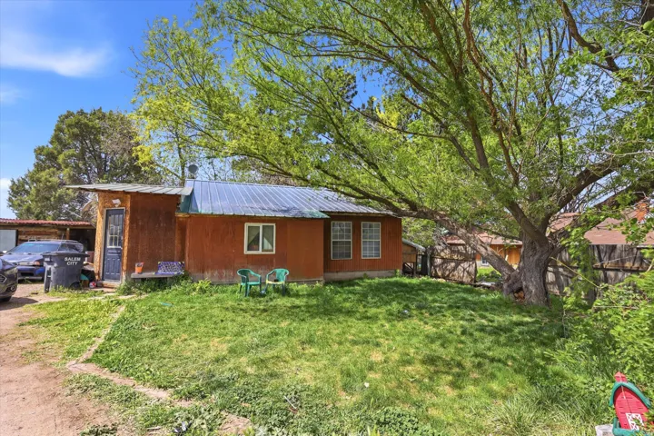 View of home's exterior featuring a metal roof