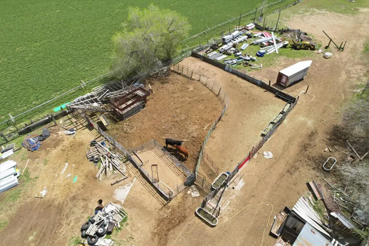 Aerial view of sparsely populated area