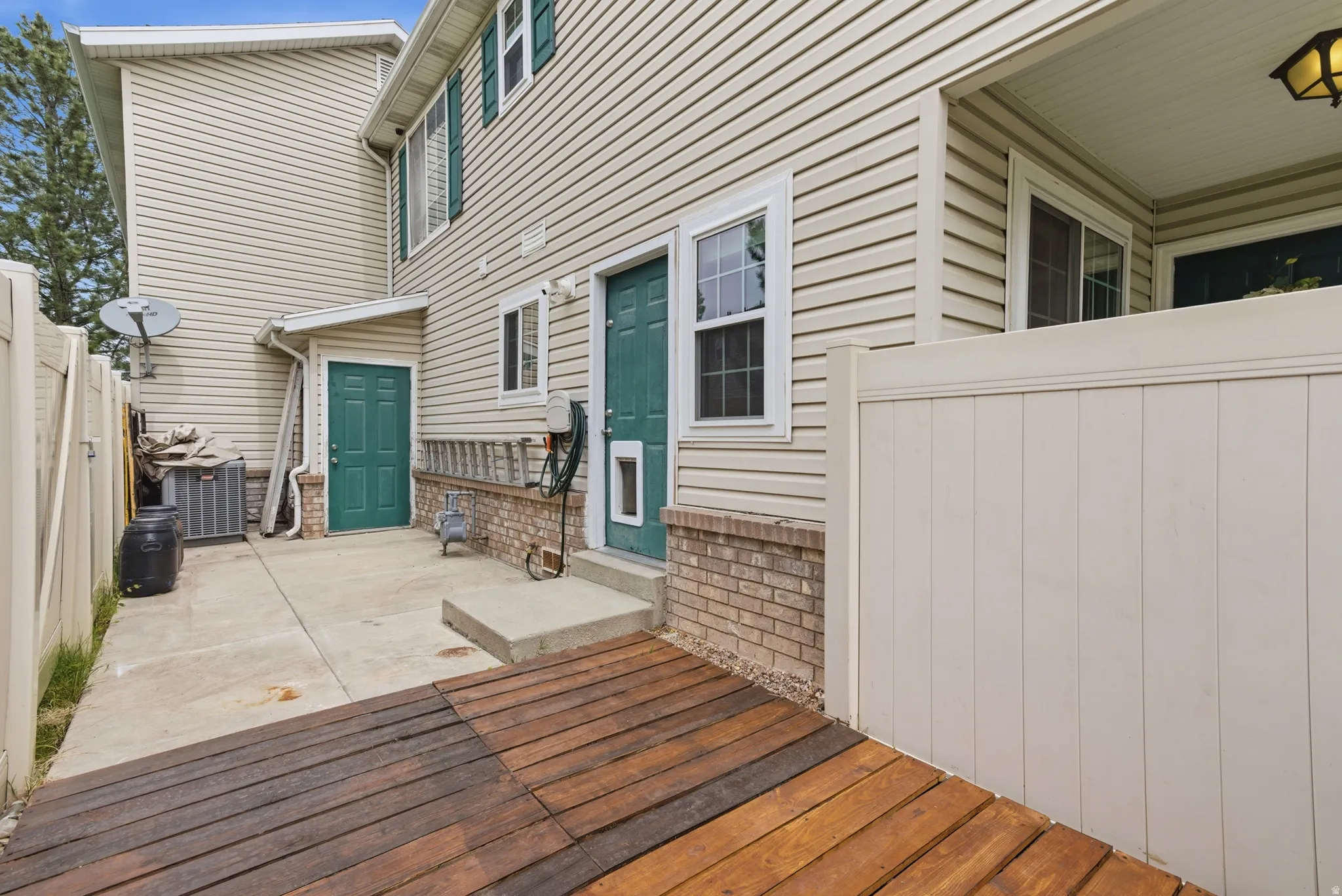 Fenced, private patio area