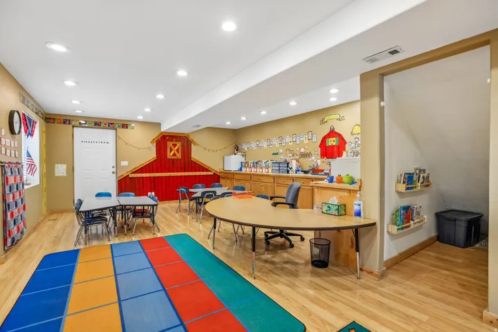Playroom featuring recessed lighting