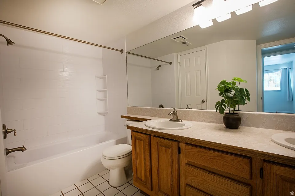 Full bathroom featuring double vanity