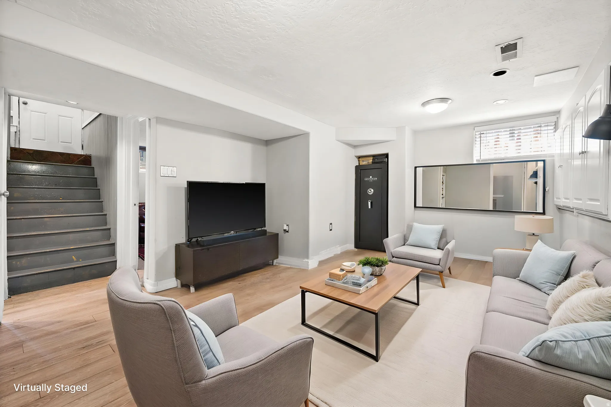 AI styled Family Room with Recreation Room setup