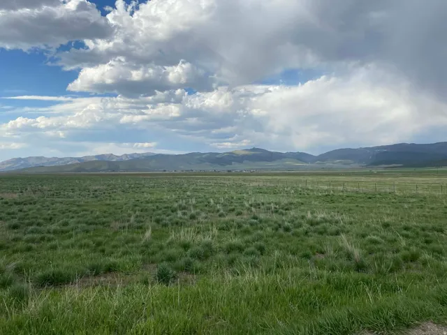 Mountain view with rural landscape