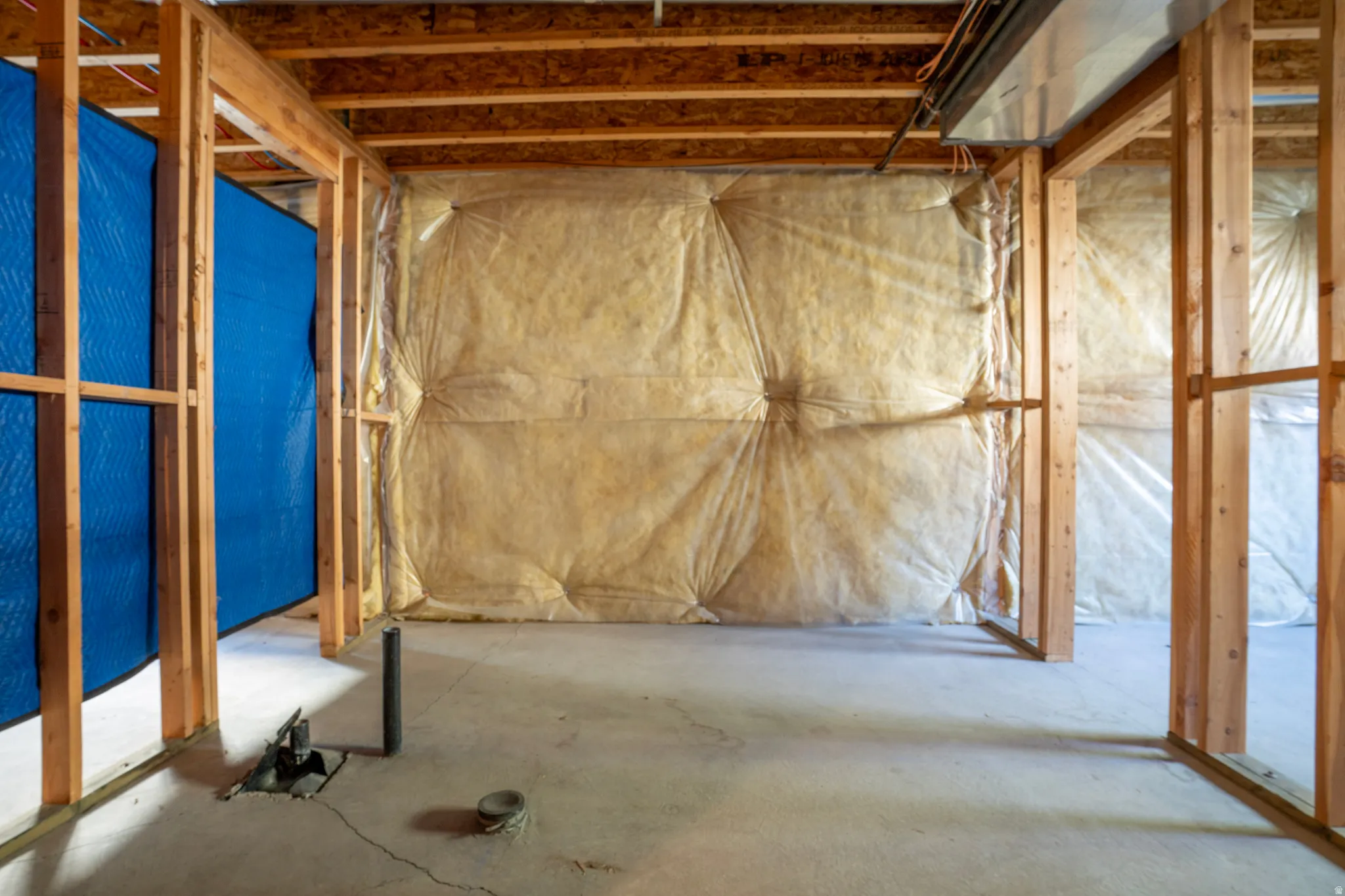 View of unfinished basement