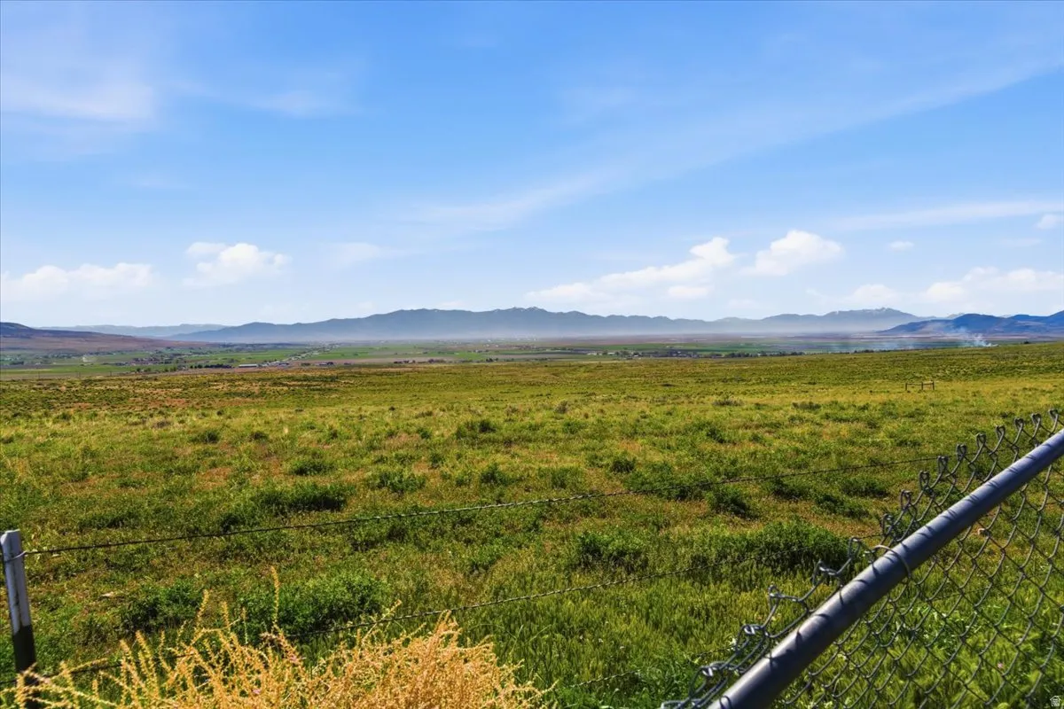 View of mountain background with rural landscape