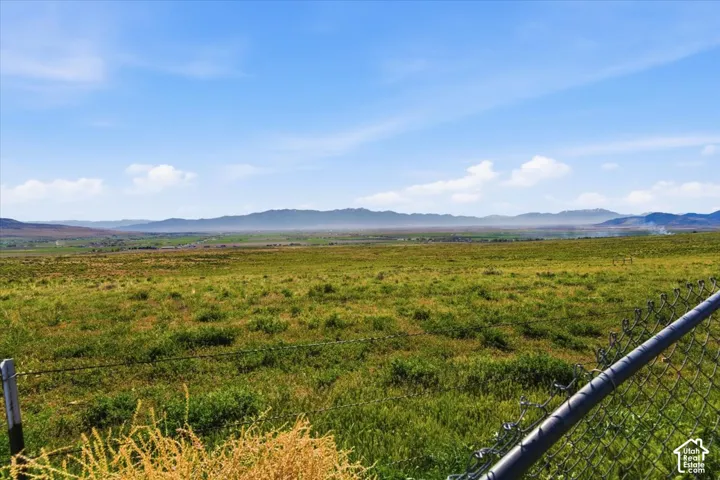 View of mountain background with rural landscape
