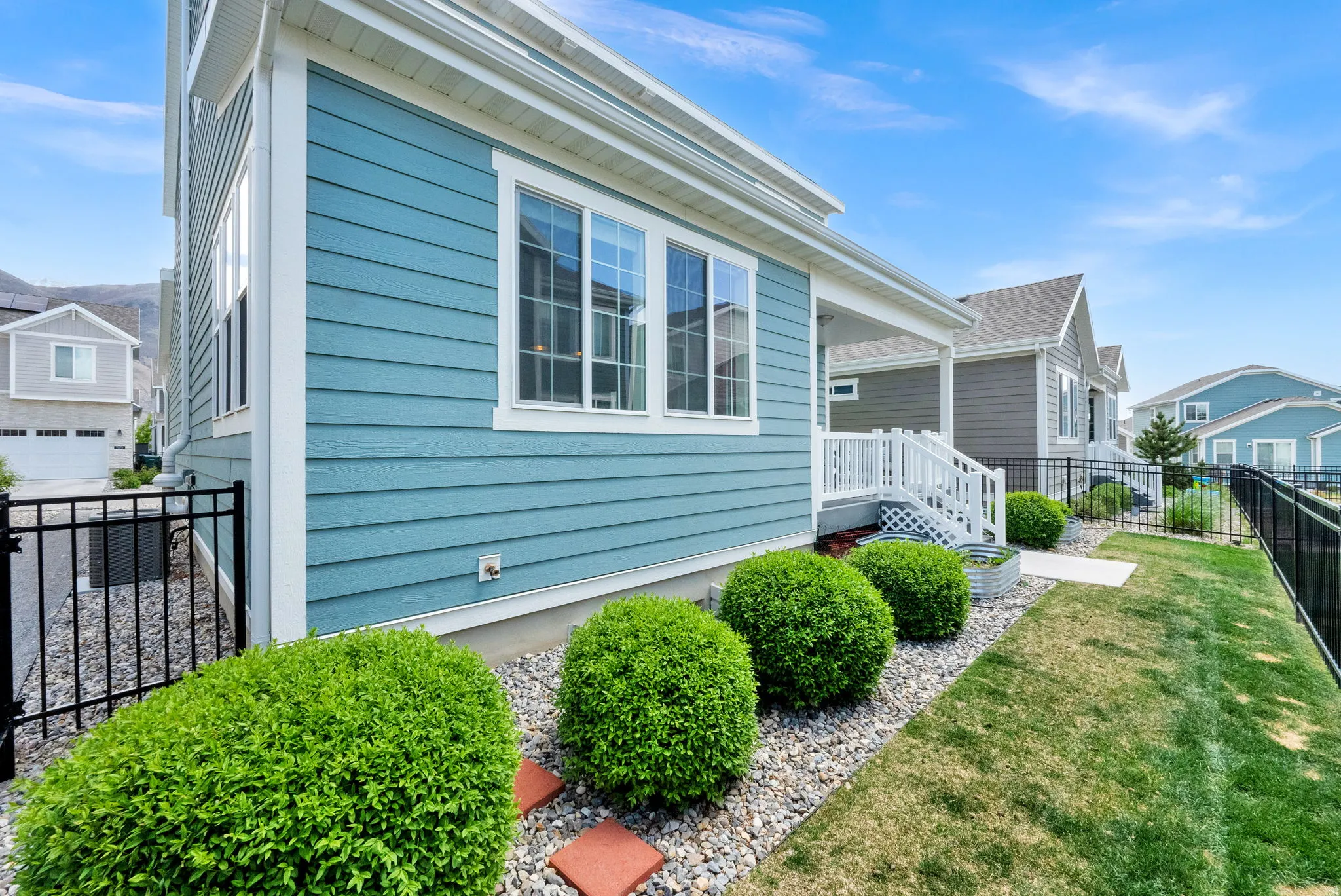 View of home's exterior and backyard