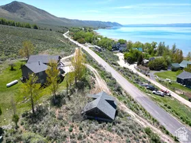 Overview of rural landscape featuring a large body of water