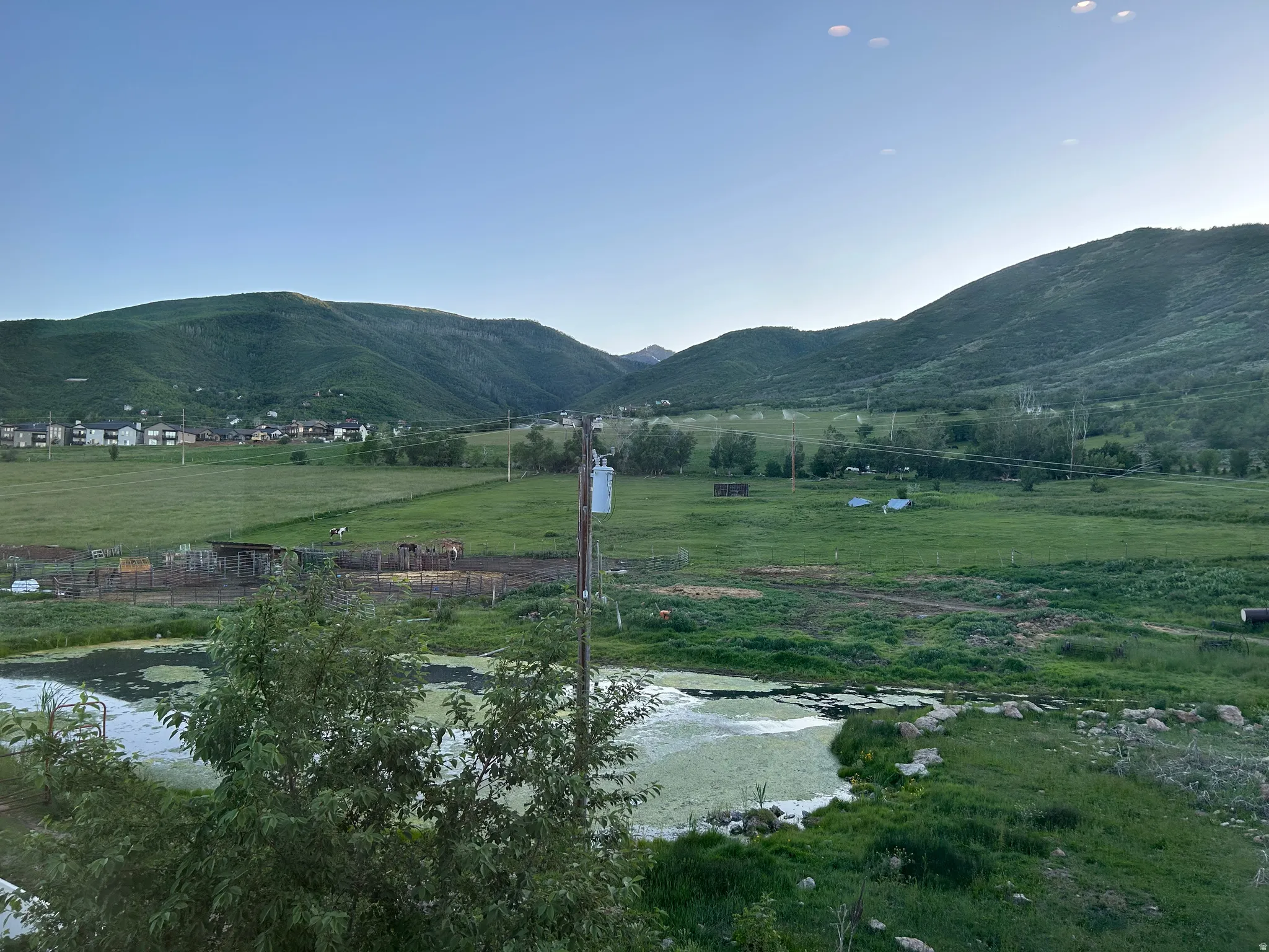 Mountain view with rural landscape and a pastoral area
