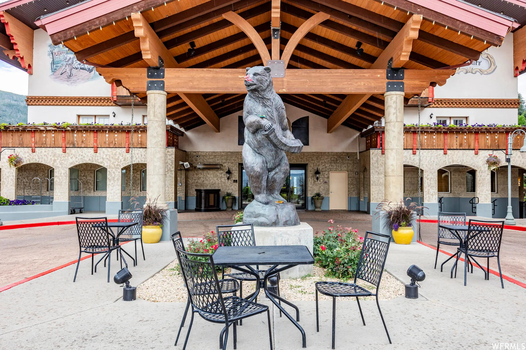 Main entrance patio