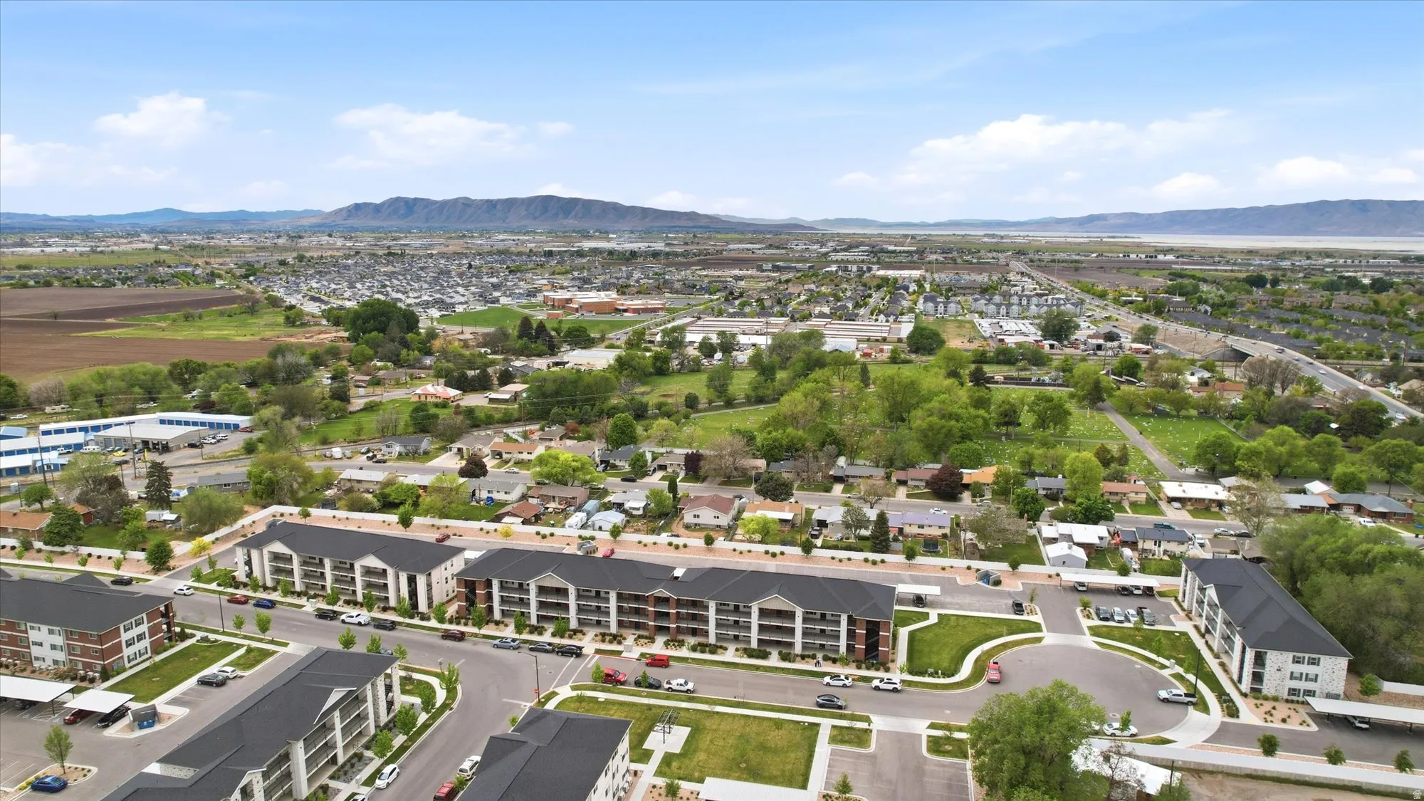 Aerial view of mountains