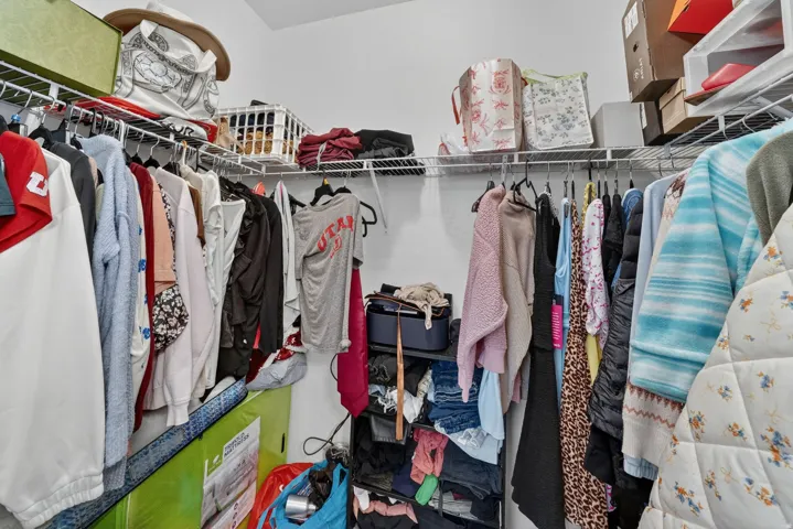 View of walk in closet