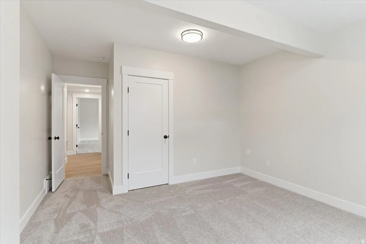 Basement bedroom w/ walk-in closet